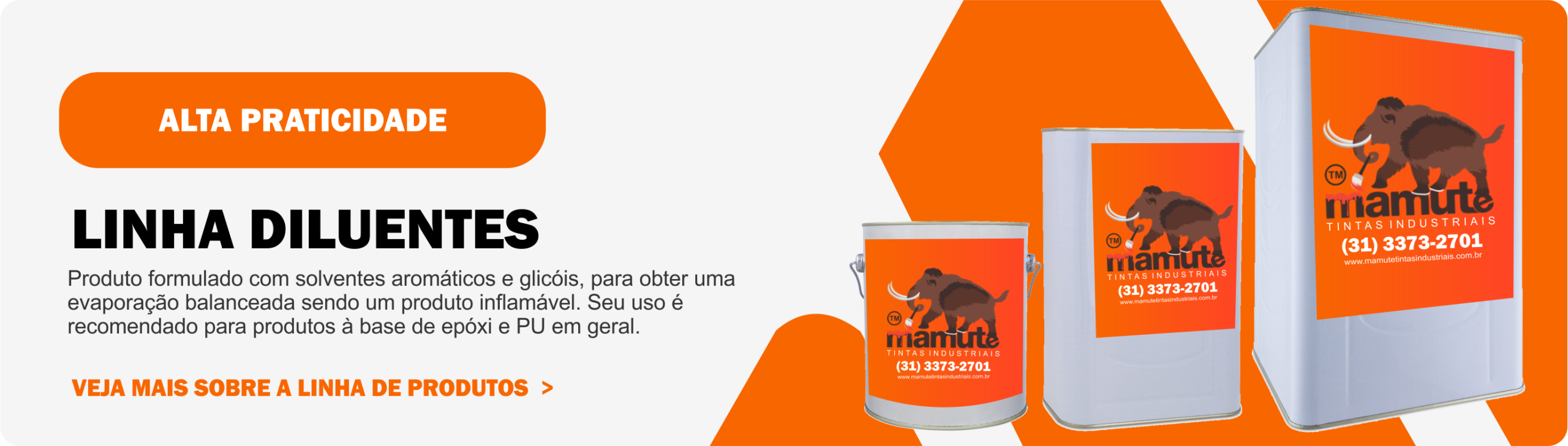 Linha diluentes mamute tintas industriais
