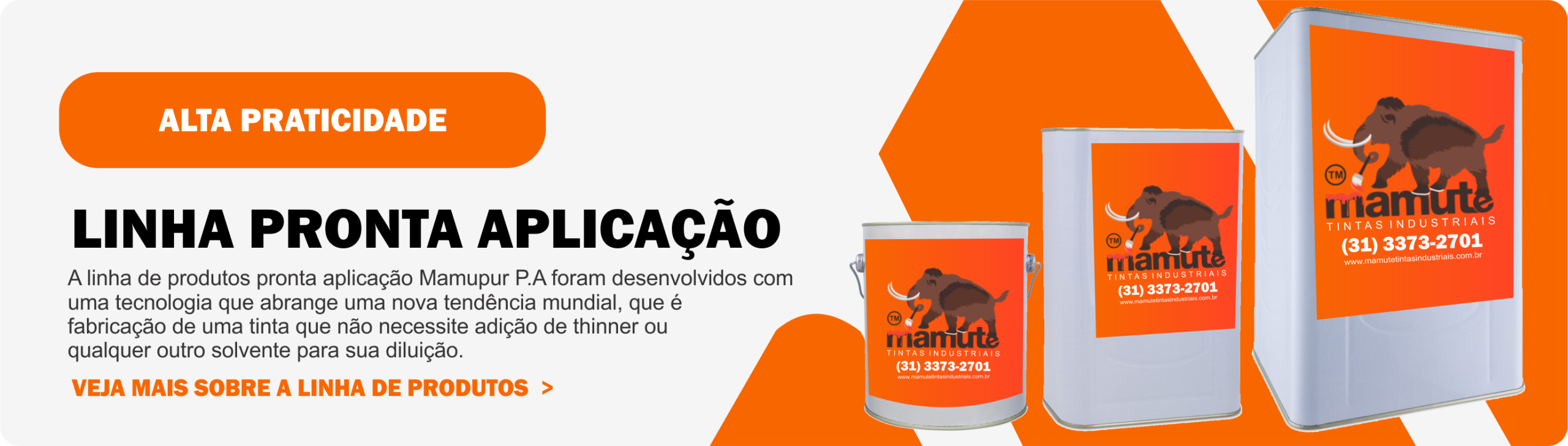 Linha esmalte sintético pronta aplicação mamute tintas industriais