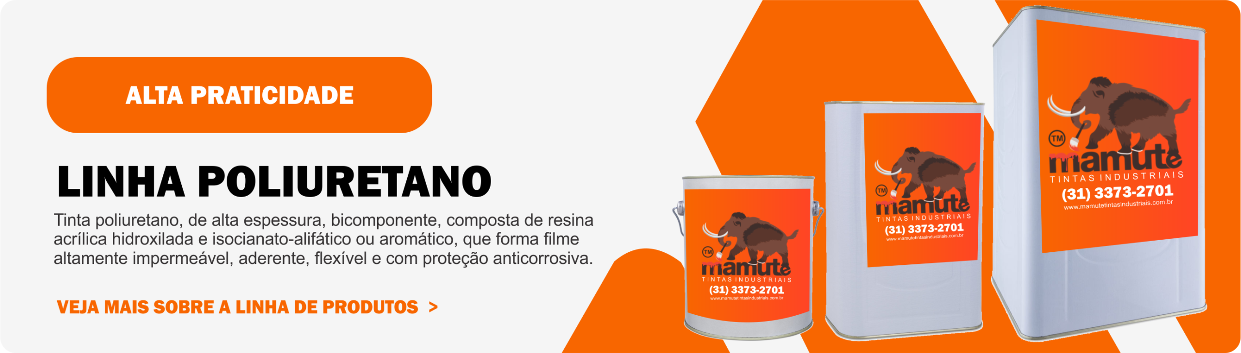 Linha poliuretano mamute tintas industriais